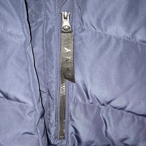 DKNY Women's Dark Blue Hooded Puffer Jacket - Picture 4 of 9